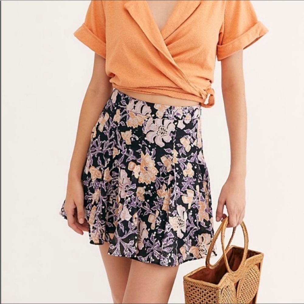 Free People End Of The Island Godet Skirt